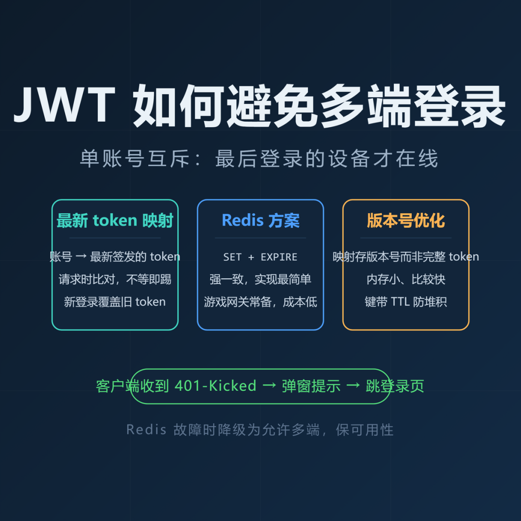 JWT如何避免多端登录